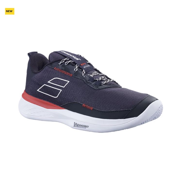 Babolat | SFX Evo Clay Men's Shoes-Black / Fiesta Red