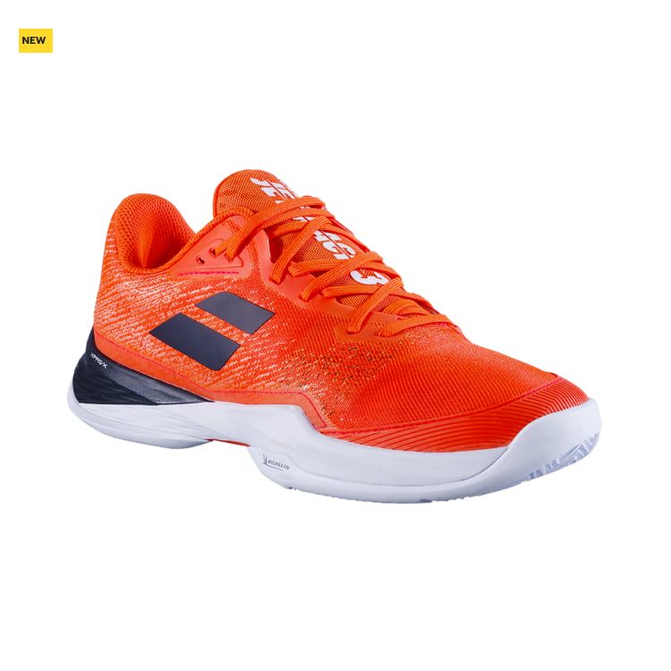 Babolat | Jet Mach 3 Clay Men's Shoes-Strike Red / White