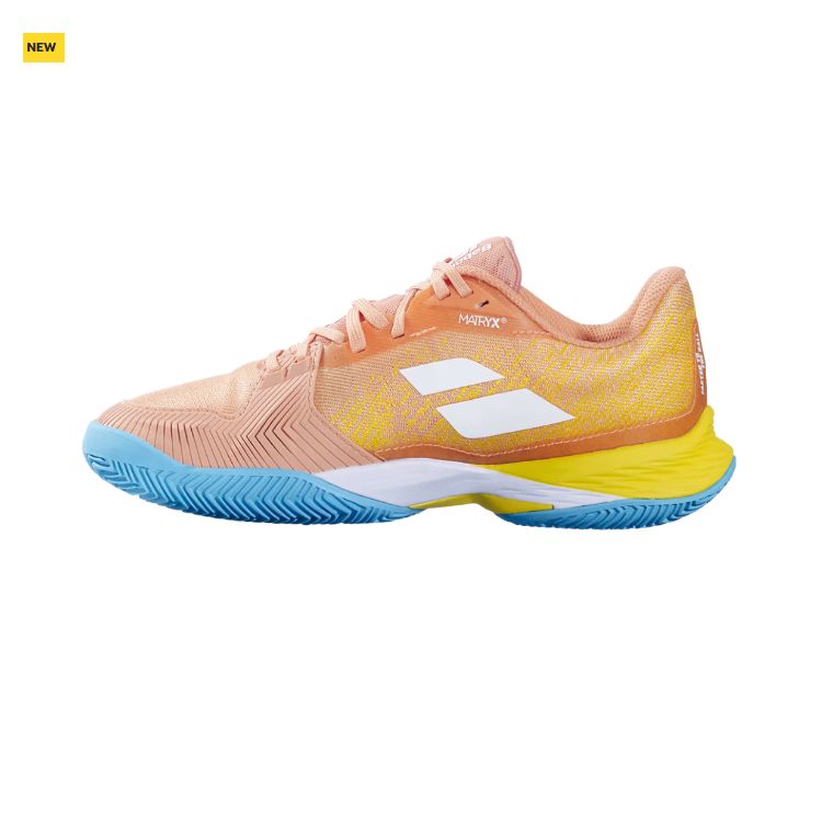 Babolat | Jet Mach 3 Clay Women's Shoes-Coral / Gold Fusion