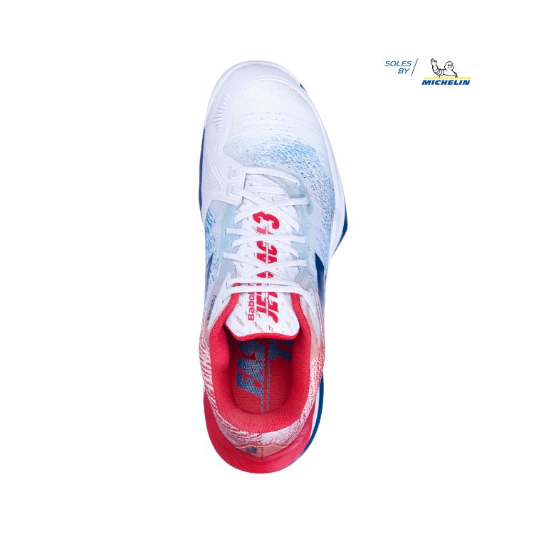 Babolat | Jet Mach 3 All Court Men's Shoes-White/ Blue