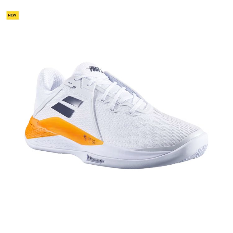 Babolat | Propulse Fury 3 Clay B.Paire Men's Shoes-White/Orange